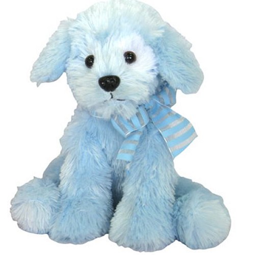 blue plush dog