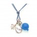 Angel Word, Fleur De Lis & Blue Agate Gem Necklace by Dogeared