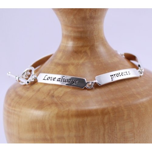 Love always Protects, Hopes... Link Bracelet