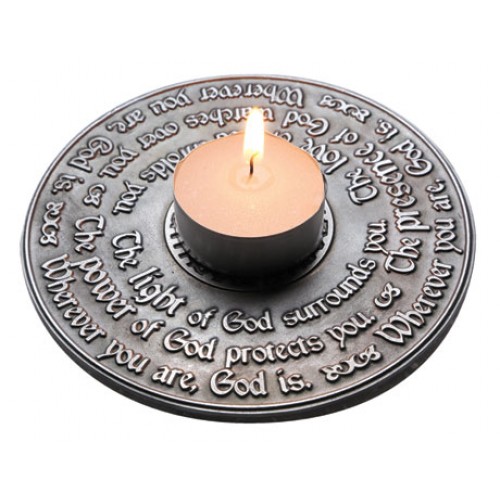 Prayer For Protection Pewter Affirmation Candle