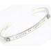 I Believe In Happiness Sterling Silver Bangle 